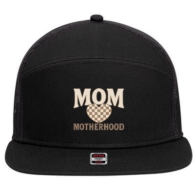 Mom Motherhood 7 Panel Mesh Trucker Snapback Hat