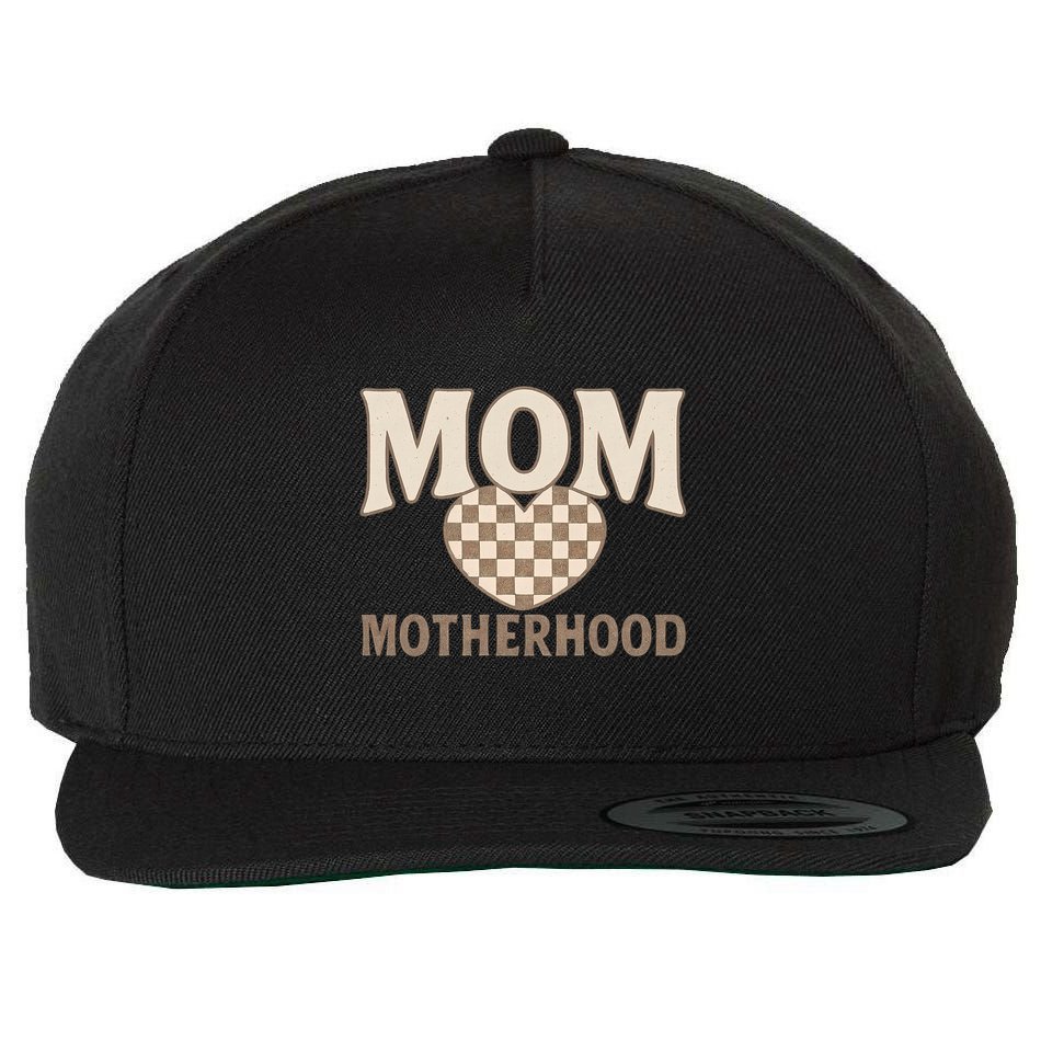 Mom Motherhood Wool Snapback Cap