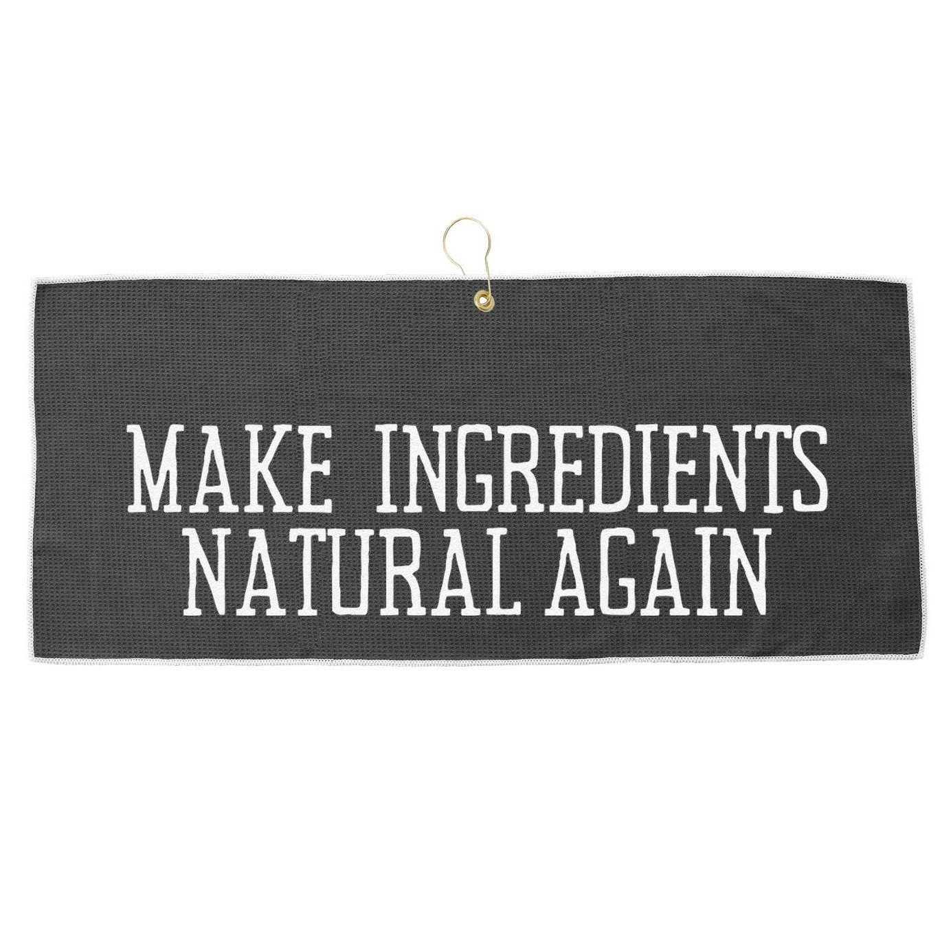 Maha Maga Make Ingredients Natural Again Rfk Jr Trump Green Large Microfiber Waffle Golf Towel