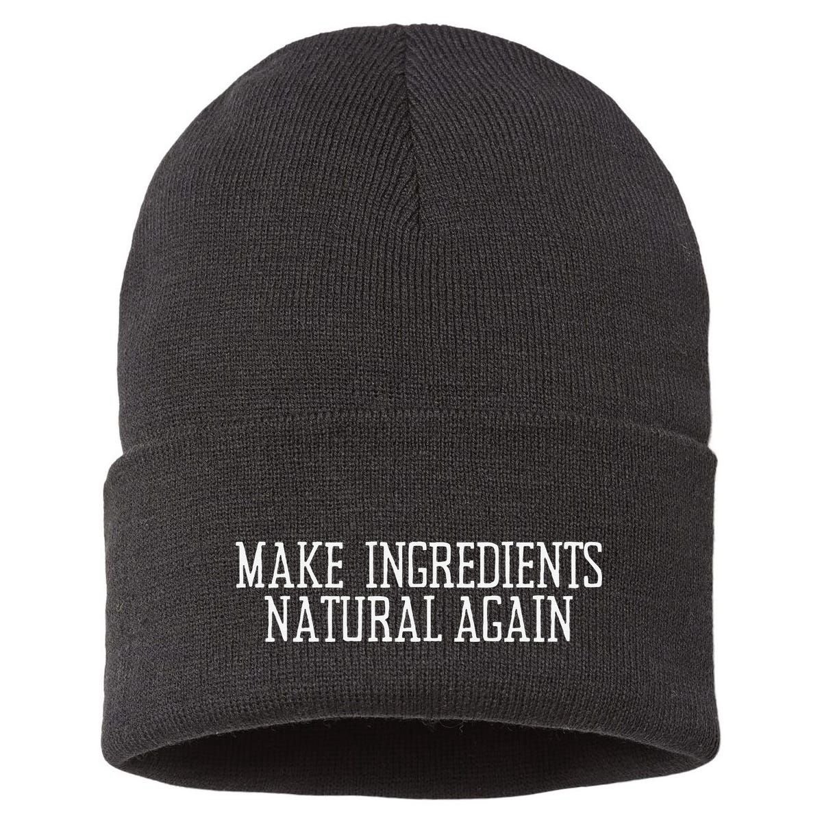Maha Maga Make Ingredients Natural Again Rfk Jr Trump Green Sustainable Knit Beanie
