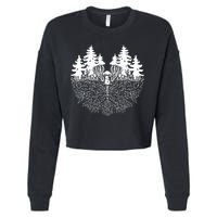 Mycelium Mushroom Cropped Pullover Crew