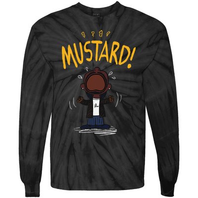 Mustard Meme Tie-Dye Long Sleeve Shirt