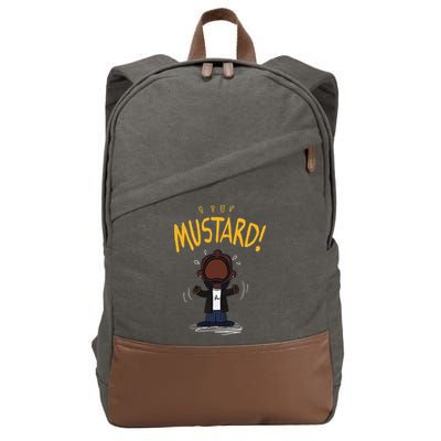 Mustard Meme Cotton Canvas Backpack