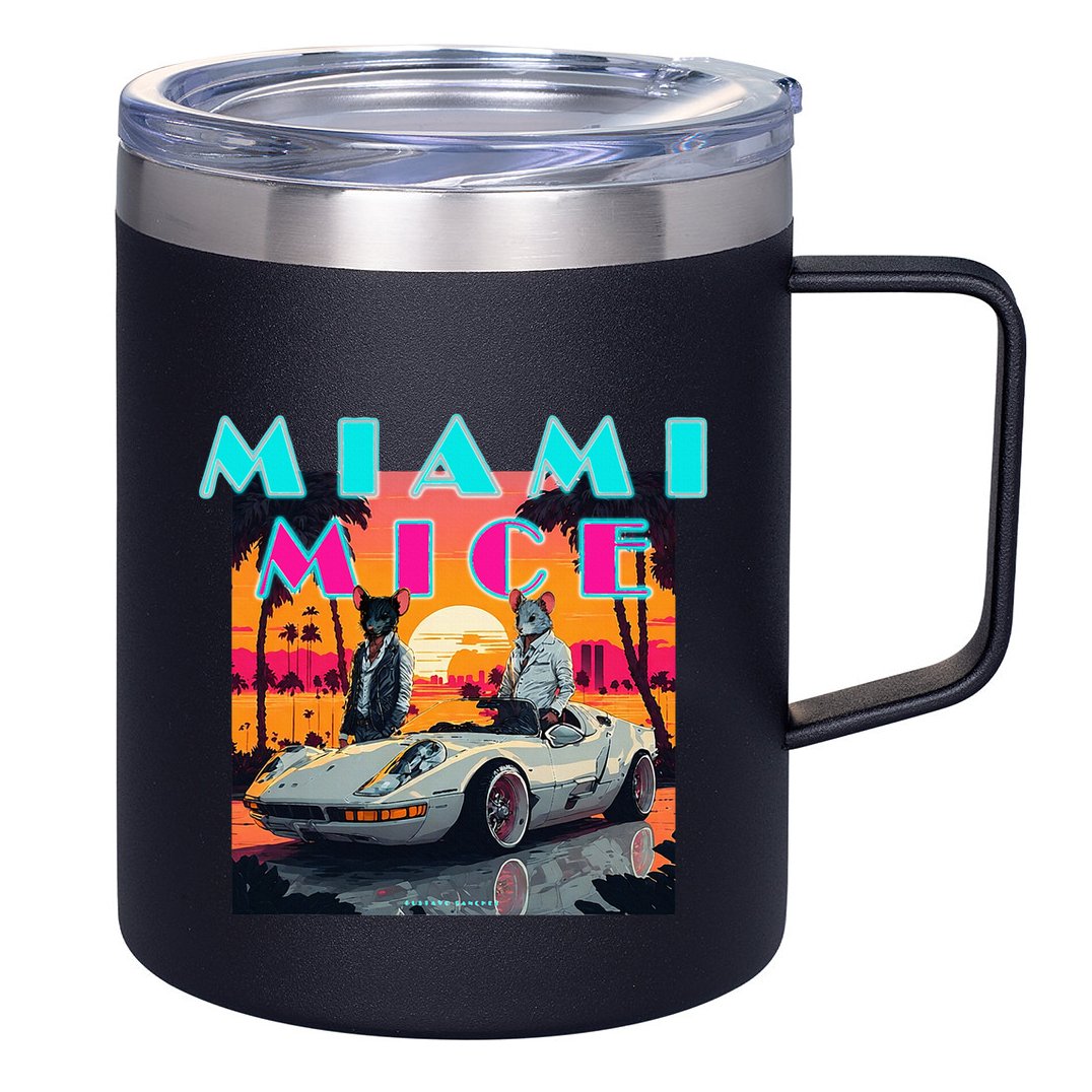 Miami Mice 12oz Stainless Steel Coffee Mug