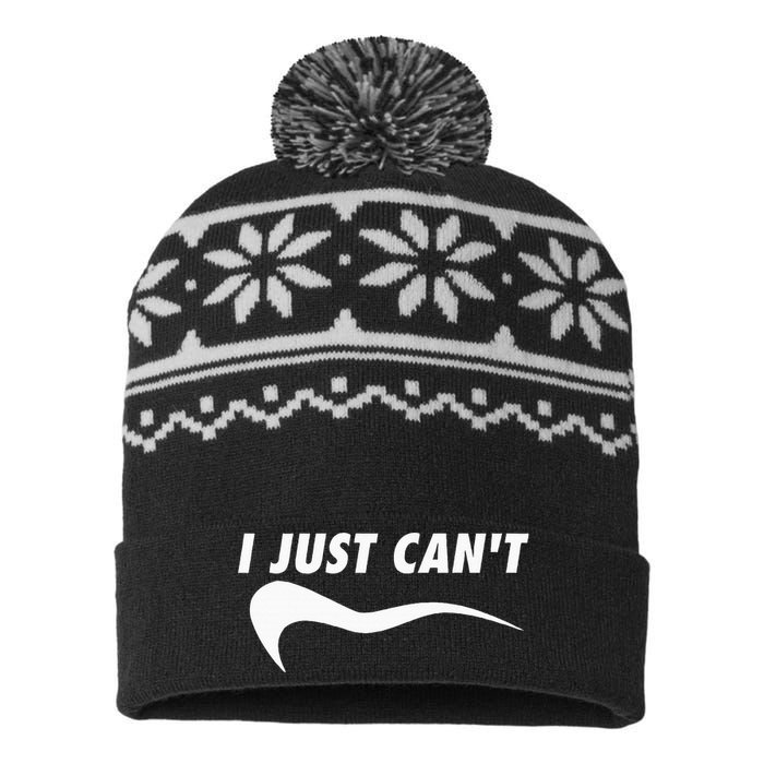 Me Motivating Myself I Just Cant USA-Made Snowflake Beanie