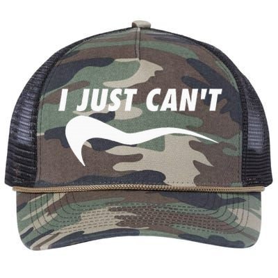 Me Motivating Myself I Just Cant Retro Rope Trucker Hat Cap