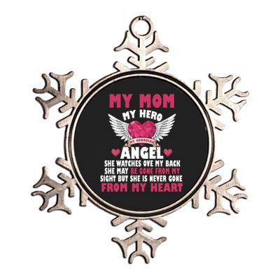 My Mom My Hero My Angel Metallic Star Ornament