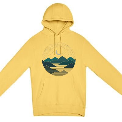 Mountain Moonlight Premium Pullover Hoodie