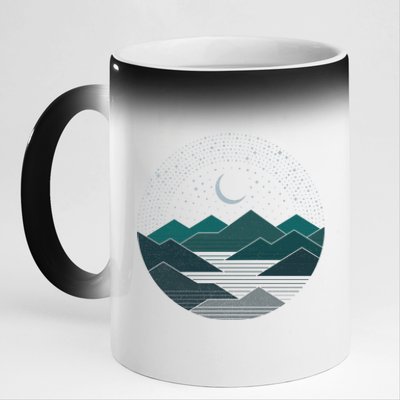 Mountain Moonlight 11oz Black Color Changing Mug