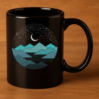 Mountain Moonlight 11oz C Handle Ceramic Mug