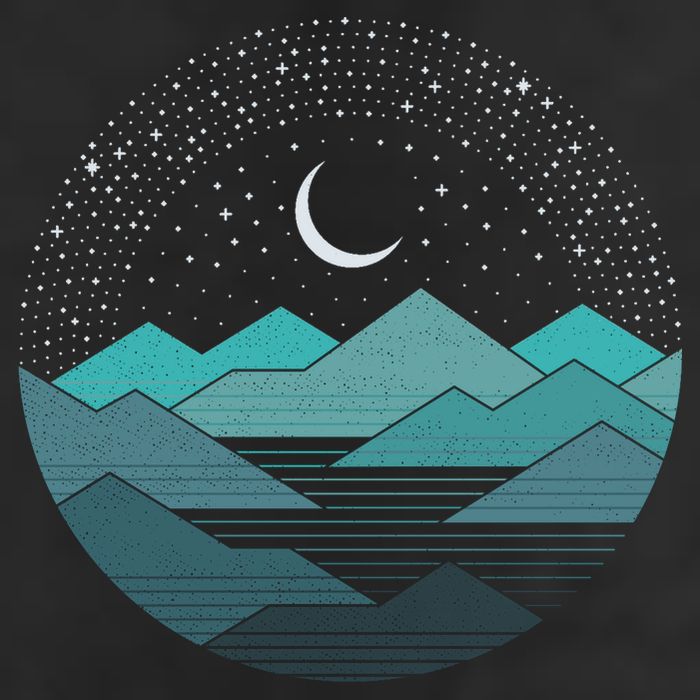 Mountain Moonlight 11oz C Handle Ceramic Mug