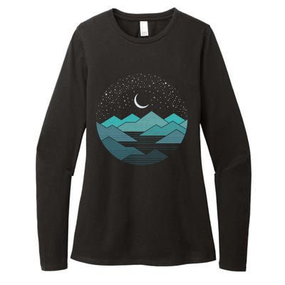 Mountain Moonlight Womens CVC Long Sleeve Shirt