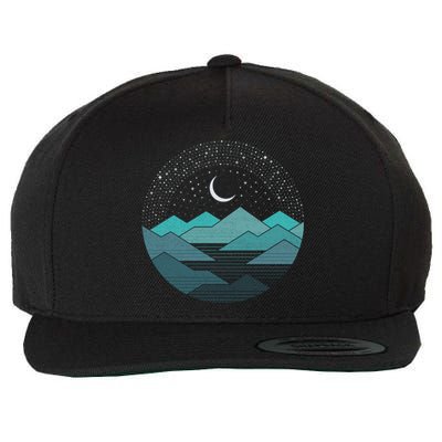 Mountain Moonlight Wool Snapback Cap