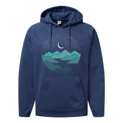 Mountain Moonlight Performance Fleece Hoodie