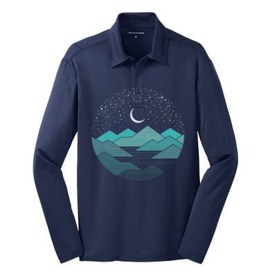 Mountain Moonlight Silk Touch Performance Long Sleeve Polo