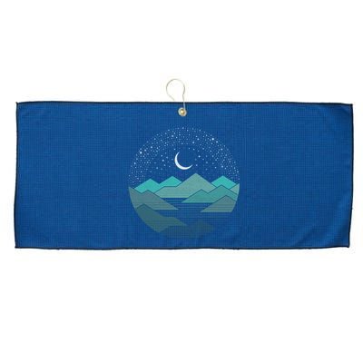 Mountain Moonlight Large Microfiber Waffle Golf Towel