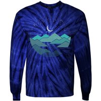 Mountain Moonlight Tie-Dye Long Sleeve Shirt