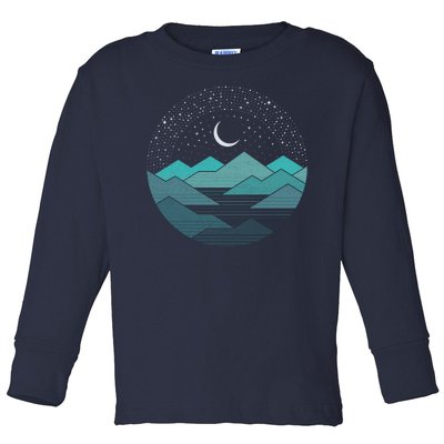 Mountain Moonlight Toddler Long Sleeve Shirt