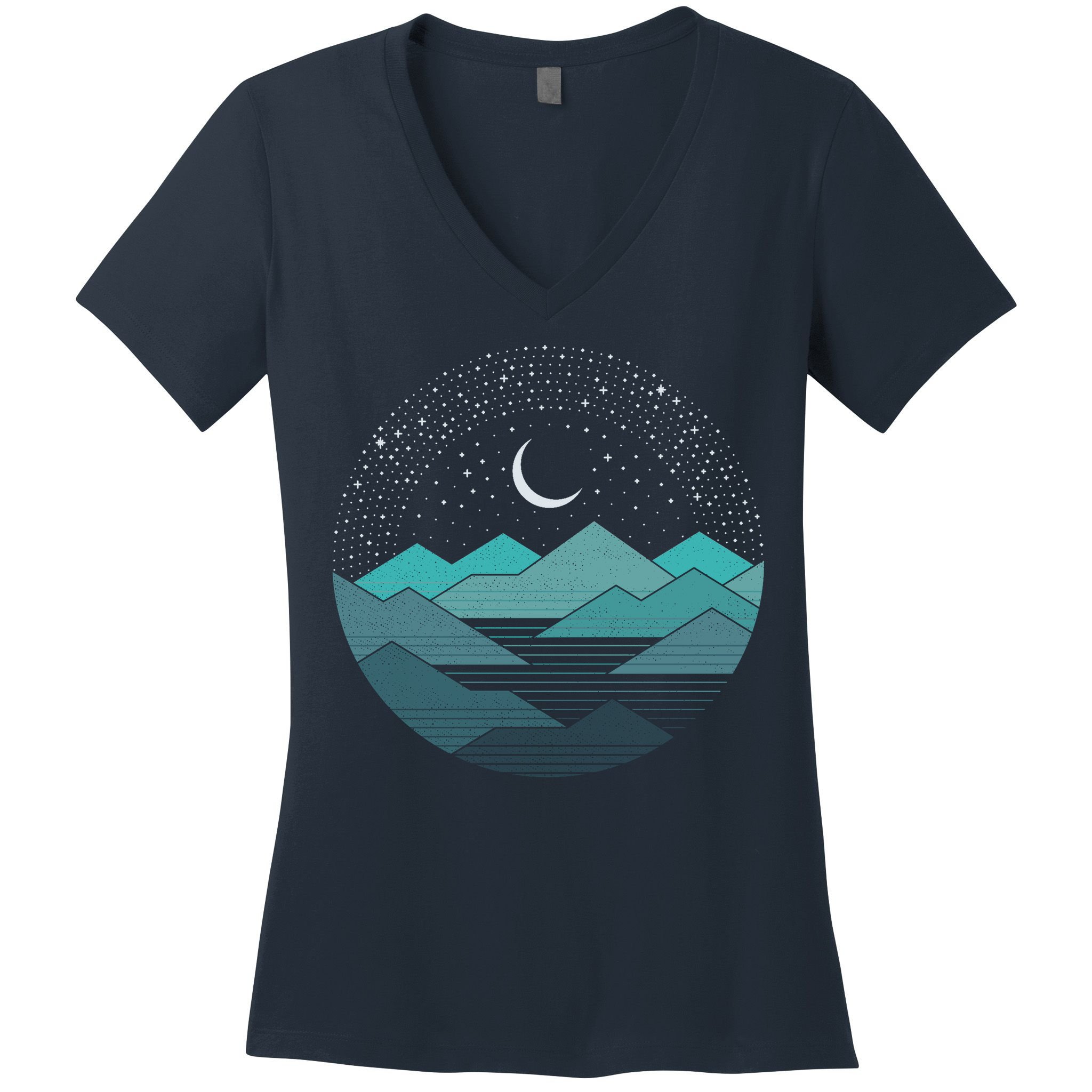 Mountain Moonlight Women's V-Neck T-Shirt