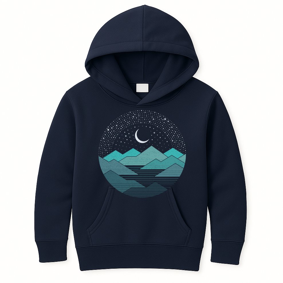 Mountain Moonlight Kids Hoodie