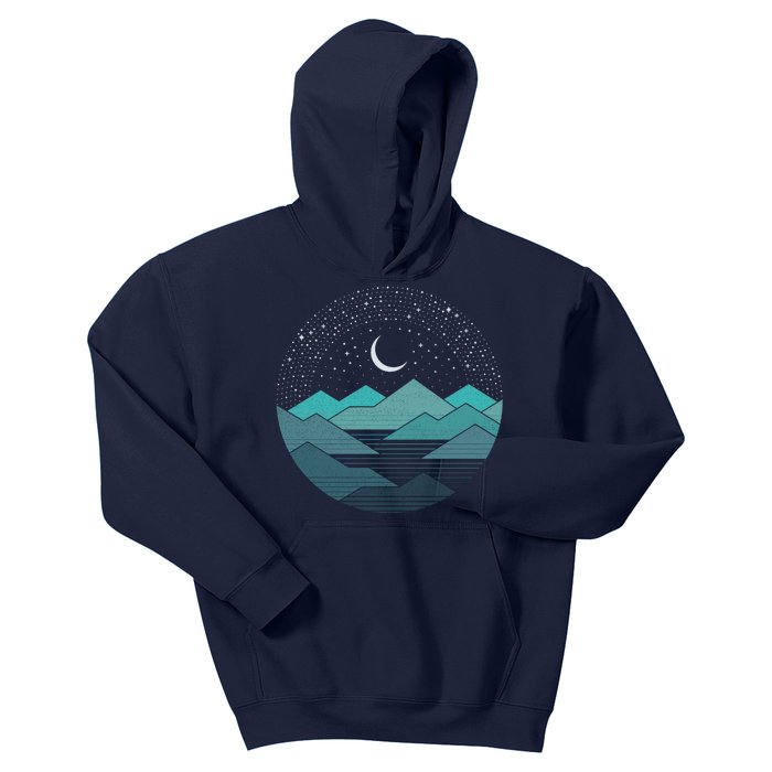 Mountain Moonlight Kids Hoodie