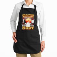 Milk Makes My Tummy Hurt Funny Oddly Specific Dank Meme Full-Length Apron With Pockets