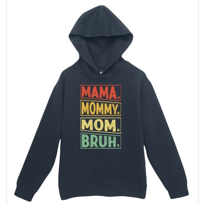 Mama Mommy Mom Bruh Mothers Day 2024 Vintage Funny Mother Urban Pullover Hoodie