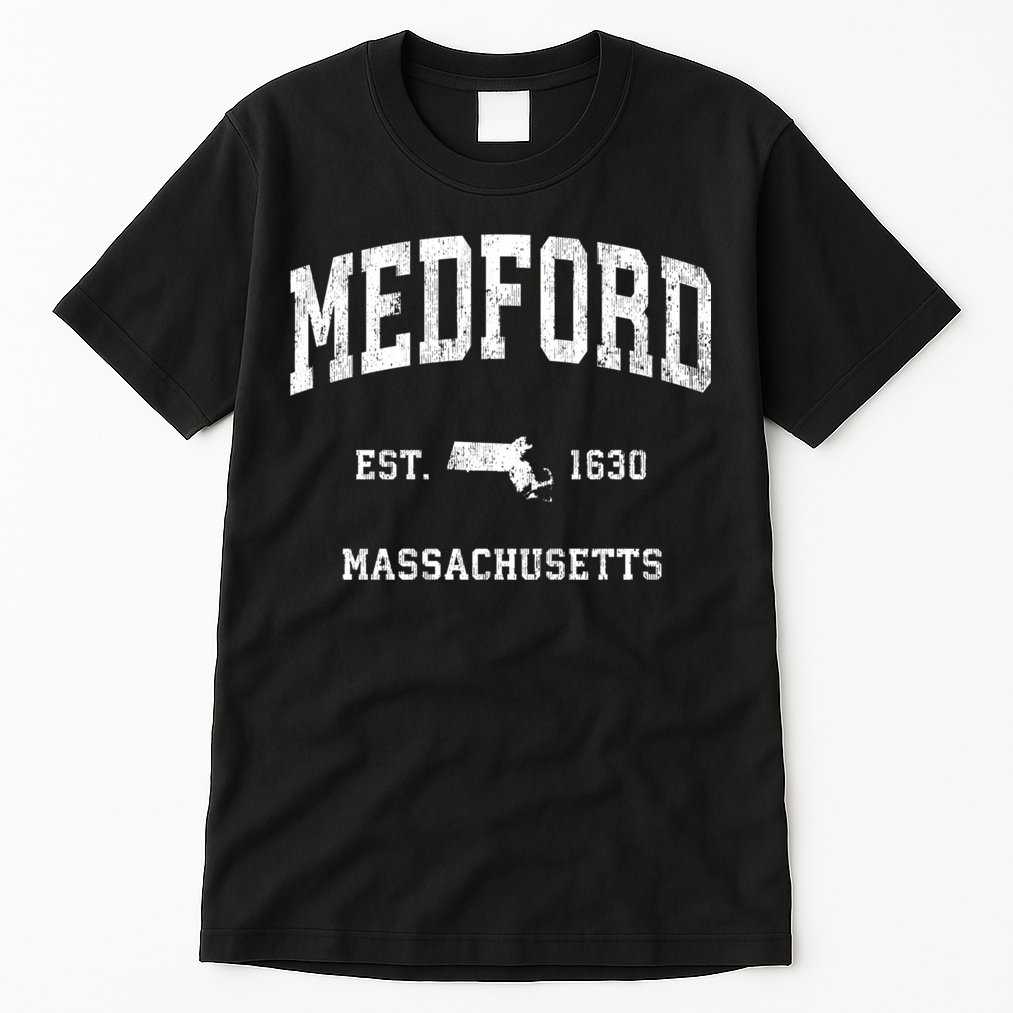 Medford Massachusetts Ma Vintage Athletic Sports Tall T-Shirt