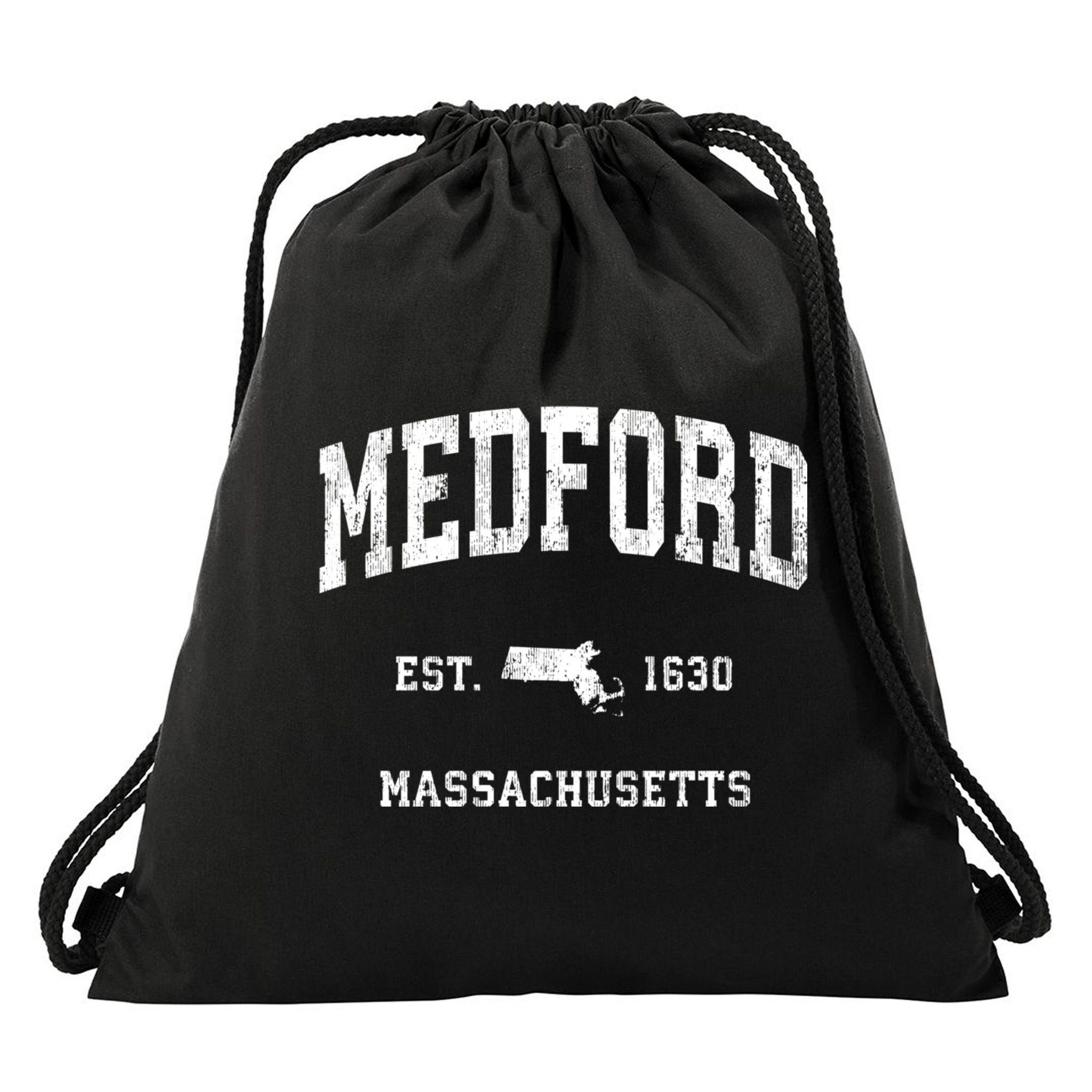 Medford Massachusetts Ma Vintage Athletic Sports Drawstring Bag
