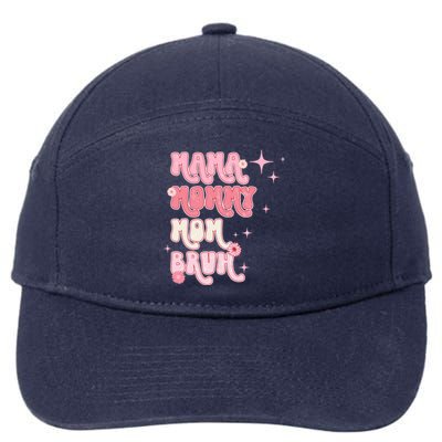 Mama Mommy Mom Bruh Fuuny Boho Mom 7-Panel Snapback Hat