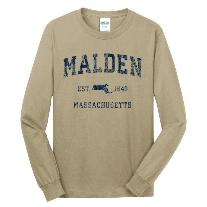 Malden Massachusetts Ma Vintage Sports Tall Long Sleeve T-Shirt