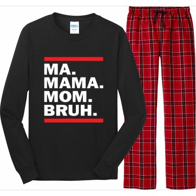 Ma Mama Mom Bruh Long Sleeve Pajama Set