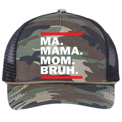 Ma Mama Mom Bruh Retro Rope Trucker Hat Cap