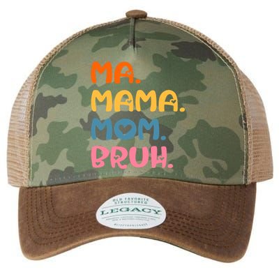 Ma Mama Mom Bruh Mother Mommy Mother's Day Humor And Funny Legacy Tie Dye Trucker Hat