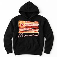 Mmmerica Bacon Waffle Merica Flag Hoodie