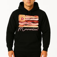 Mmmerica Bacon Waffle Merica Flag Hoodie