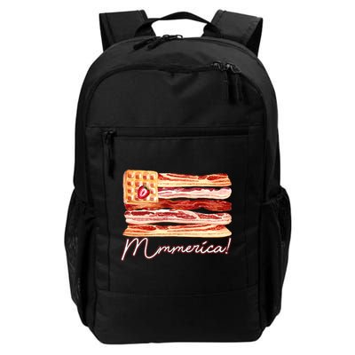 Mmmerica Bacon Waffle Merica Flag Backpack