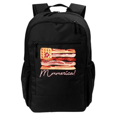 Mmmerica Bacon Waffle Merica Flag Daily Commute Backpack