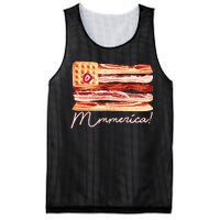 Mmmerica Bacon Waffle Merica Flag Mesh Reversible Basketball Jersey Tank