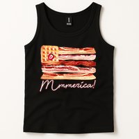 Mmmerica Bacon Waffle Merica Flag Tank Top