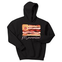 Mmmerica Bacon Waffle Merica Flag Kids Hoodie