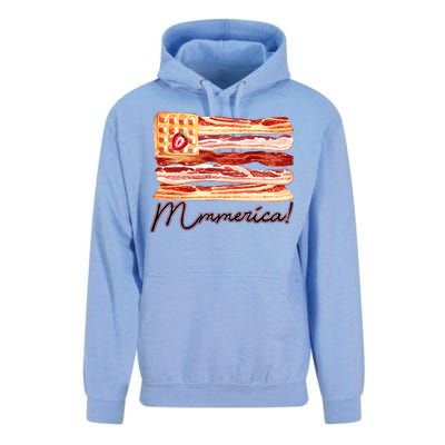 Mmmerica Bacon Waffle Merica Flag Unisex Surf Hoodie