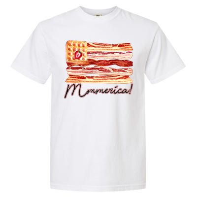 Mmmerica Bacon Waffle Merica Flag Garment-Dyed Heavyweight T-Shirt