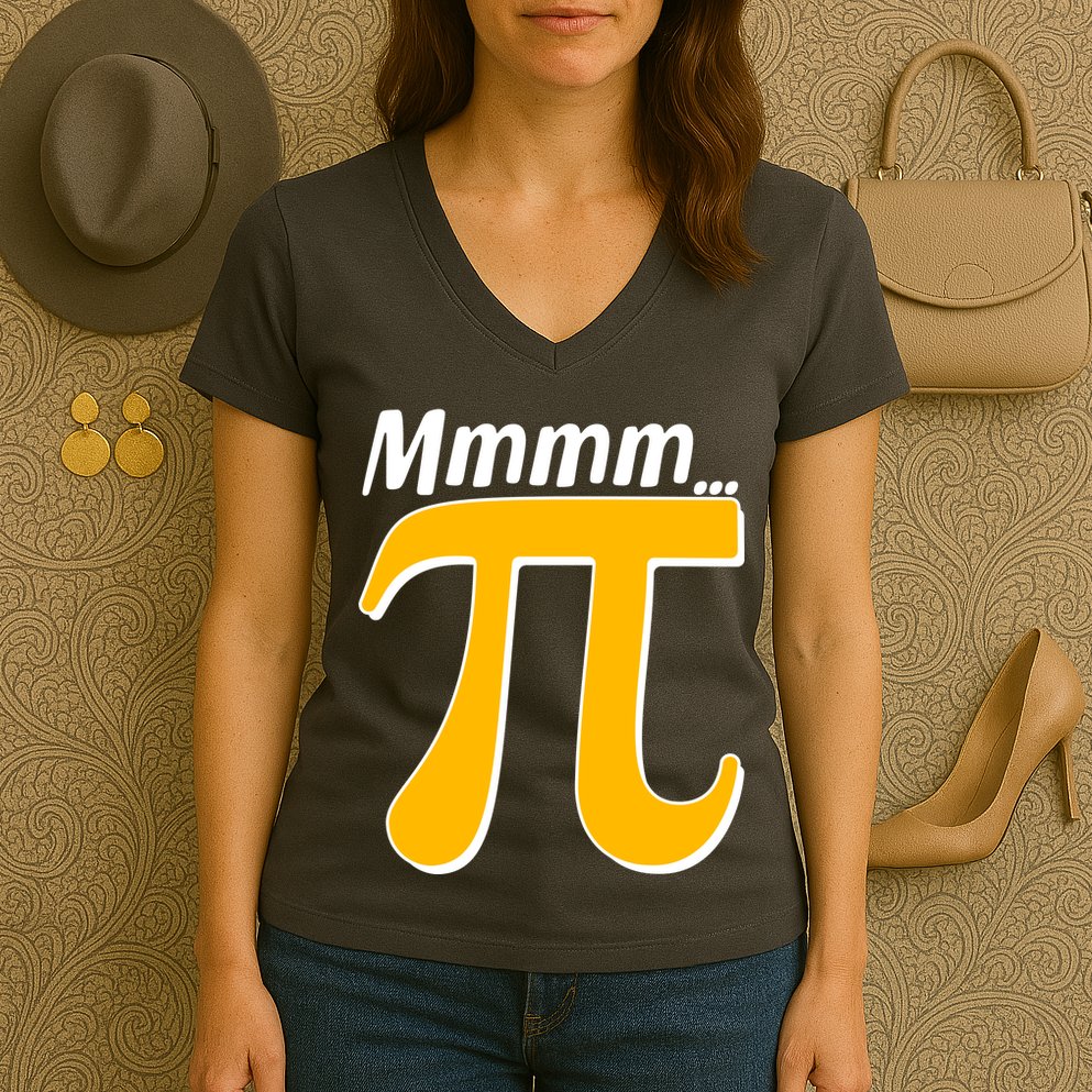 Mmmm Pi 3.14 Women's V-Neck T-Shirt