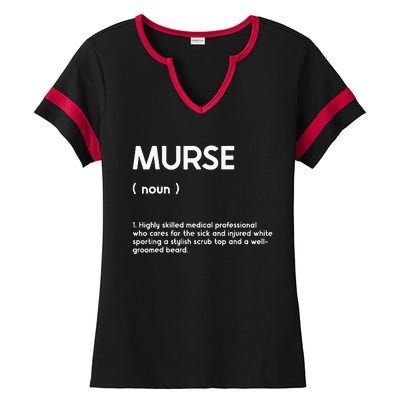 Murse Male Nurse Student Man Nurses Murse Rn Definition Ladies Halftime Notch Neck Tee