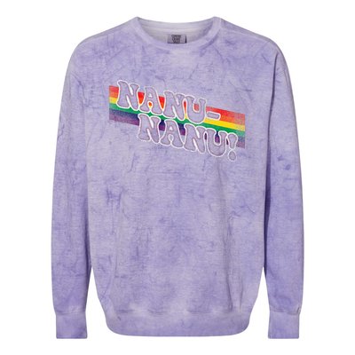 Mork & Mindy Nanu Rainbow Colorblast Crewneck Sweatshirt