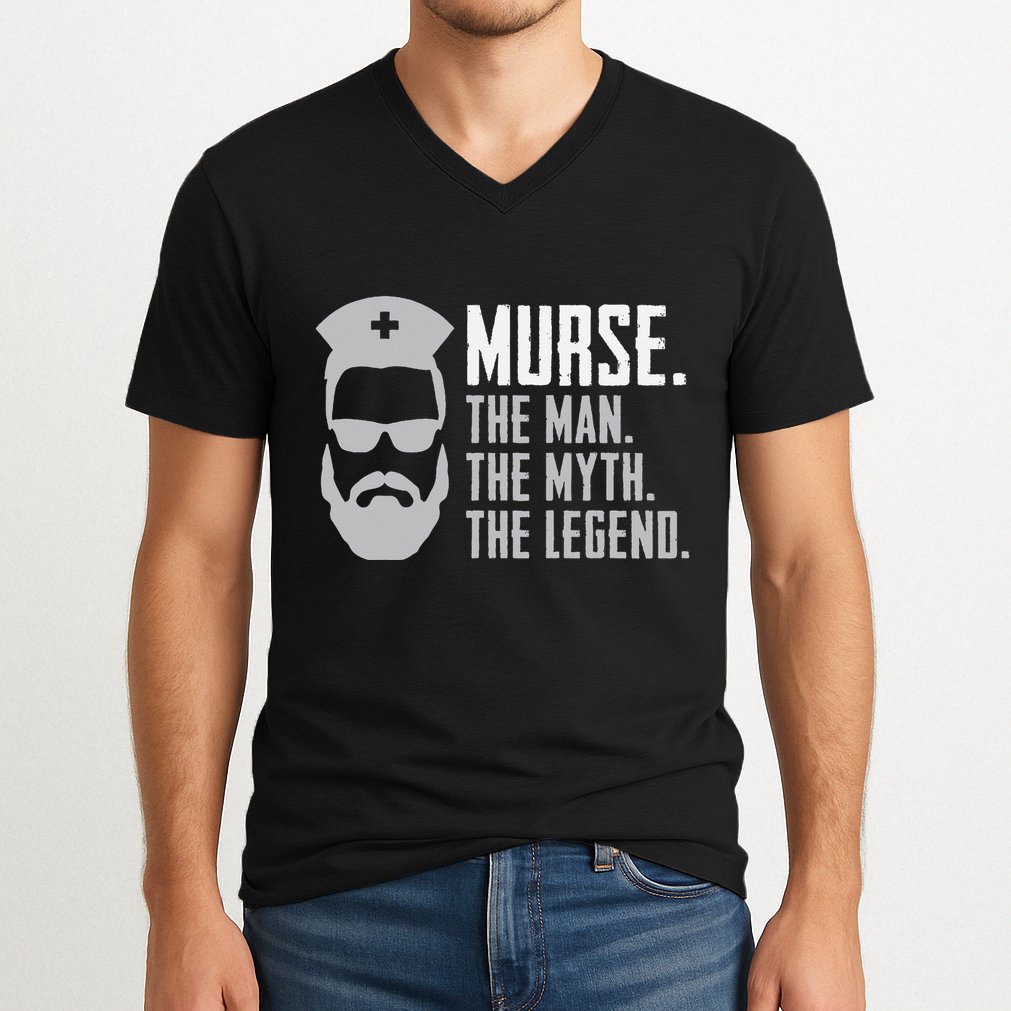 Murse Male Nurse Rn Lpn Cna V-Neck T-Shirt