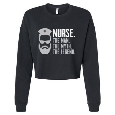 Murse Male Nurse Rn Lpn Cna Cropped Pullover Crew