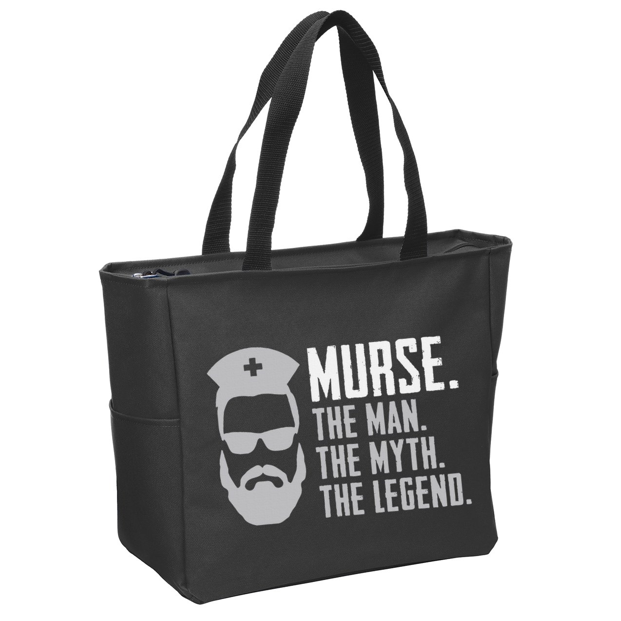 Murse Male Nurse Rn Lpn Cna Zip Tote Bag