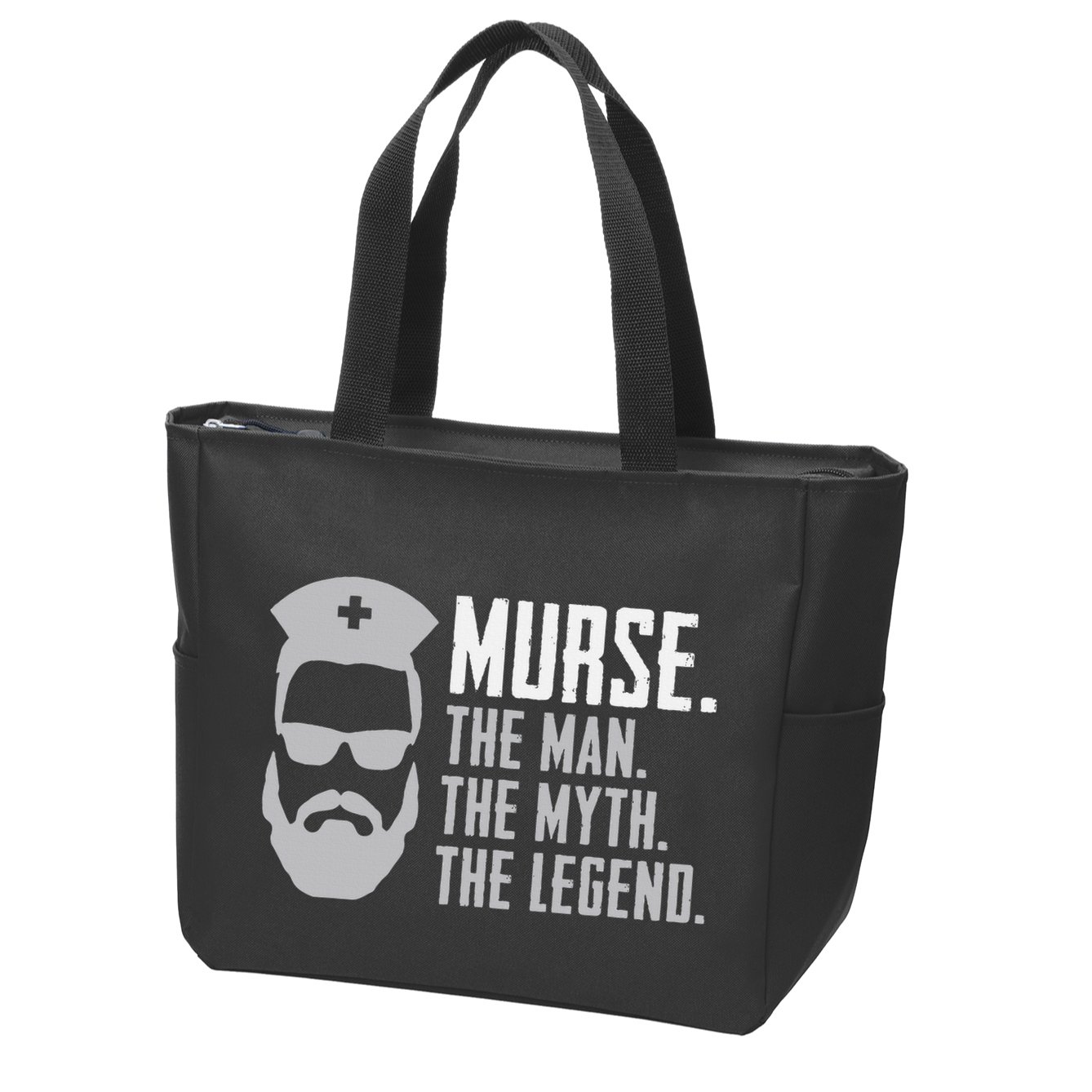 Murse Male Nurse Rn Lpn Cna Zip Tote Bag